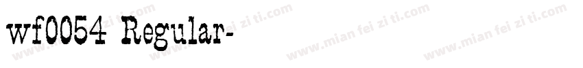 wf0054 Regular字体转换